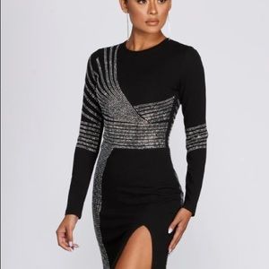 Holiday Sequin Black Dress